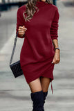 hulianfu Fashion Half A Turtleneck One Step Skirt Dresses(5 Colors)