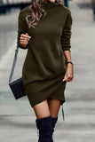 hulianfu Fashion Half A Turtleneck One Step Skirt Dresses(5 Colors)