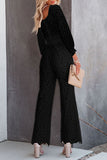 hulianfu Embroidery Lace V Neck Regular Jumpsuits