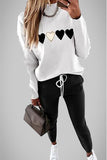 hulianfu Casual Street Solid Patchwork V Neck Long Sleeve Two Pieces(4 Colors)
