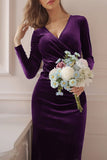 hulianfu Sweet Elegant Solid Solid Color V Neck Evening Dress Dresses(4 Colors)