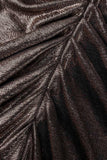 hulianfu Celebrities Elegant Solid Fold V Neck A Line Dresses(4 Colors)