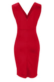 hulianfu Celebrities Elegant Solid Slit Fold V Neck Evening Dress Dresses(4 Colors)