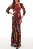hulianfu Elegant College Color Block Sequins Patchwork O Neck Evening Dress Dresses