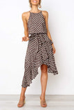 hulianfu hulianfu Irregular Polka Dot Dress (2 Colors)