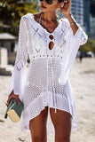 hulianfu Hollow Knitted Beach Cover-up(4 Colors)