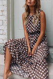 hulianfu Polka Dot Round Neck Dress（5 colors）