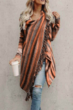 hulianfu hulianfu Striped Shawl Sweater 2 Styles