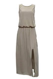 hulianfu Bohemian Sleeveless Side Slit Maxi Dress