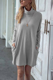 hulianfu hulianfu Solid Color Round Neck Dress(4 Colors)