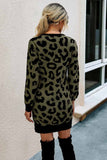 hulianfu hulianfu Leopard Print Oneck Mini Dress