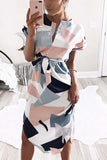 hulianfu hulianfu Trendy Printed Asymmetrical Midi Dress(4 colors)