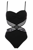 hulianfu Black Sexy Backless Ladies Swimsuit