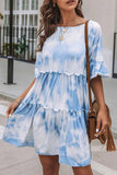 hulianfu hulianfu Cute Tie-dye Midi Dress