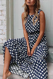 hulianfu Polka Dot Round Neck Dress（5 colors）