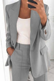 hulianfu hulianfu Two-Piece Fashion Lapel Slim Cardigan Blazer(5 Colors)