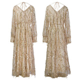 hulianfu hulianfu Fringed Sequin Reversible Dress