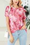 hulianfu Round Neck Tie-Dye T-Shirt