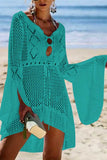 hulianfu Hollow Knitted Beach Cover-up(4 Colors)