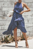 hulianfu hulianfu Irregular Polka Dot Dress (2 Colors)