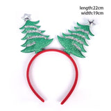 HULIANFU 2023 Christmas Headbands Christmas Tree Reindeer Antlers Hairband Xmas Party Kids Hairhoop  Christmas Glasses Photo Booth Props