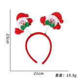 HULIANFU  Cartoon Red Christmas Hair Band Santa Claus Snowman Antlers Headband Merry Christmas Decor Adult Kids Naviidad Gifts Noel Toys