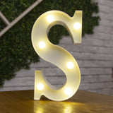 HULIANFU Luxury Alphabet Letter LED Lights Luminous Number Lamp  Battery Night Light for Home Wedding Birthday Christmas Party Decoration