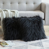 HULIANFU Soft Fur Plush Cushion Cover Home Decor Pillow Covers Living Room Bedroom Sofa Decorative Pillowcase 45x45cm Shaggy Fluffy Cover