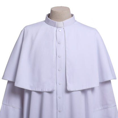 Clergy Men Cassock Priest Costume Bishop Roman Catholic Church Soutane Pope Pastor Father Mass Missionary Robes Outfit