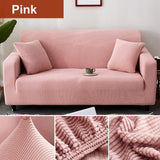 HULIANFU Thick Elastic Sofa Cover Slipcover for Living Room Stretch Polar Fleece Armchair Cover 1/2/3/4 Seater L Shape Corner Sofa Covers