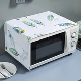 HULIANFU Peva Dustproof Microwave Oven Covers Printed Dust Oil Proofing Covers With Double Pockets Storage Bag Kitchen Accessories