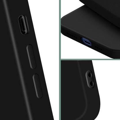 HULIANFU Plain Phone Case for iphone 13 Pro Max 13pro Case For iphone se  13pro Max Cover Black Matte Silicone Case for iPhone 12 11