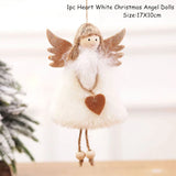 HULIANFU New Year  Gifts Cute Angel Ski Dolls Navidad Hanging Pendant Christmas Home Decor Xmas Tree Ornaments Noel Natal Decoration