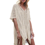 White Knitted Sexy Holiday Beach Dress Women Party Skinny Backless Long Sleeve Bodycon Mini Dresses Casual Summer Clothing