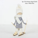 HULIANFU New Year  Gifts Cute Angel Ski Dolls Navidad Hanging Pendant Christmas Home Decor Xmas Tree Ornaments Noel Natal Decoration