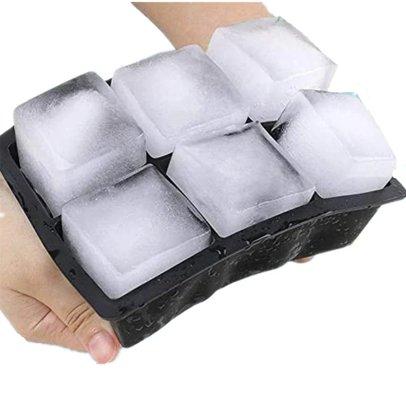 HULIANFU Perfect Ice Cube Silicone Cube Maker Form  Cake Pudding Chocolate Molds Easy to Remove Ice Trays Fade Resistant