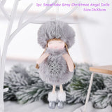 HULIANFU New Year  Gifts Cute Angel Ski Dolls Navidad Hanging Pendant Christmas Home Decor Xmas Tree Ornaments Noel Natal Decoration