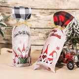 HULIANFU   Xmas Wine Bottle Dust Cover Noel Navidad Christmas Decoration for Home Dinner Decor Christmas Gift Tree Ornament New Year 2023