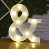 HULIANFU Luxury Alphabet Letter LED Lights Luminous Number Lamp  Battery Night Light for Home Wedding Birthday Christmas Party Decoration