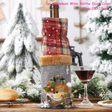 HULIANFU   Xmas Wine Bottle Dust Cover Noel Navidad Christmas Decoration for Home Dinner Decor Christmas Gift Tree Ornament New Year 2023