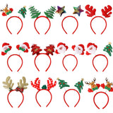 HULIANFU  Cartoon Red Christmas Hair Band Santa Claus Snowman Antlers Headband Merry Christmas Decor Adult Kids Naviidad Gifts Noel Toys