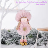 HULIANFU New Year  Gifts Cute Angel Ski Dolls Navidad Hanging Pendant Christmas Home Decor Xmas Tree Ornaments Noel Natal Decoration