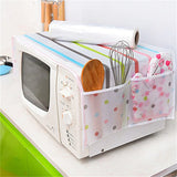 HULIANFU Microwave Oven Dust Cover Oil-proof Natural Material Breathable Protection With Storage Bag   Kitchen Supplies