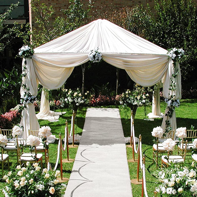 HULIANFU Wedding Carpet Aisle Runner Non-slip Non-woven Fabric White Carpet Event Party Wedding Aisle Runner Custom Length Thickness 1 MM