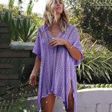 hulianfu New Knitted Beach Cover Up Women Bikini Swimsuit Cover Up Hollow Out Beach Dress Tassel Tunics Bathing Suits Cover-Ups Beachwear