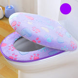 HULIANFU Thick Coral velvet luxury toilet Seat Cover Set soft Warm  One / Two-piece toilet Case Waterproof Bathroom WC Cover