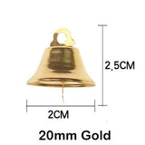 HULIANFU 2023 1cm 2cm mini Gold Silver jingle Bell Christmas tree Decoration Pet Hanging Metal Bell DIY Handmade Bell Crafts Accessories