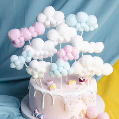 HULIANFU Soft Clay Number Balloon Cake Birthday Topper 1st Birthday Party Decorations Kids Baby Shower Girl  Happy Birthday Cake Topper