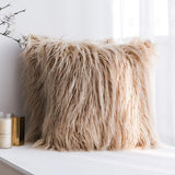 HULIANFU Soft Fur Plush Cushion Cover Home Decor Pillow Covers Living Room Bedroom Sofa Decorative Pillowcase 45x45cm Shaggy Fluffy Cover