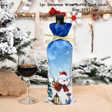 HULIANFU   Xmas Wine Bottle Dust Cover Noel Navidad Christmas Decoration for Home Dinner Decor Christmas Gift Tree Ornament New Year 2023